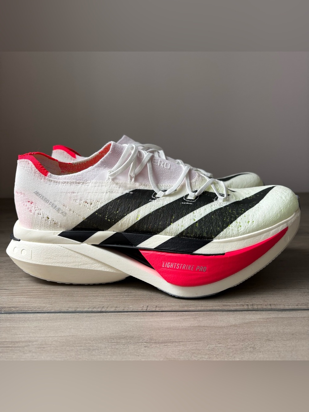 Men Adidas Adizero Prime X3 Strung Sneakers Running Shoes White JR2597 Size 11